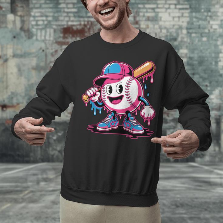Baseball Ice Cream Shirt Cool Baseball Drip For Boys Unisex Sweatshirt
