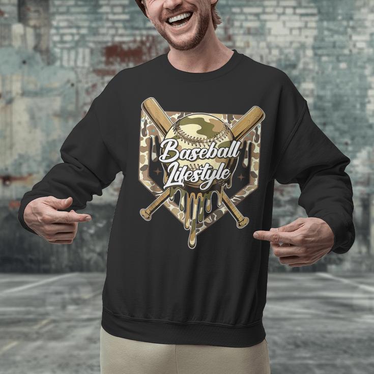 Baseball Life Lifestyle Home Plate Camo Ice Cream Drip Kids Unisex Sweatshirt Baseball Life Lifestyle Home Plate Camo Ice Cream Drip Kids Unisex Sweatshirt