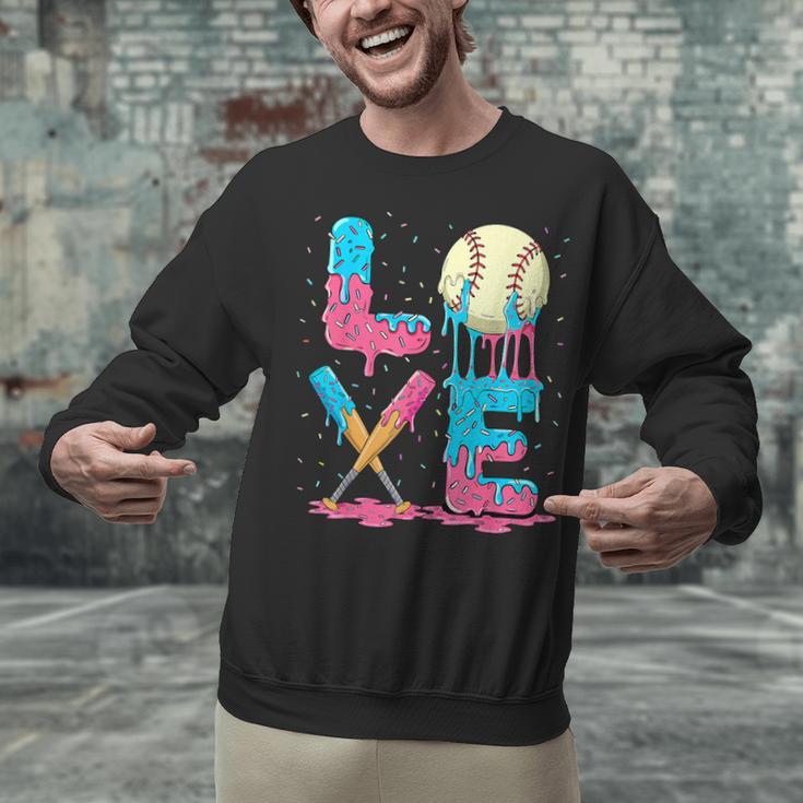 Baseball Love Drip Ice Cream Colorful Baseball Unisex Sweatshirt Baseball Love Drip Ice Cream Colorful Baseball Unisex Sweatshirt