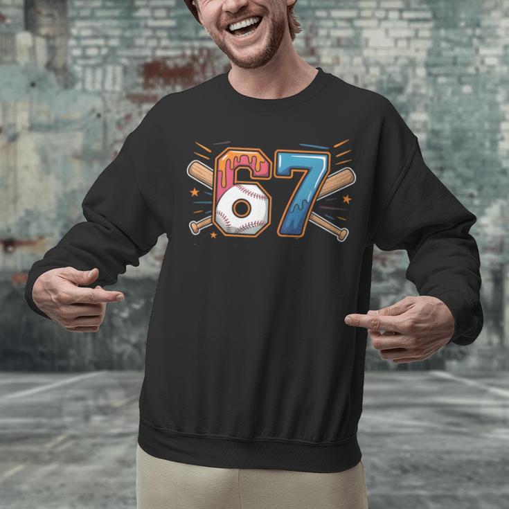 Baseball Lover Drip Number 67 Player 67th Birthday Meme Unisex Sweatshirt