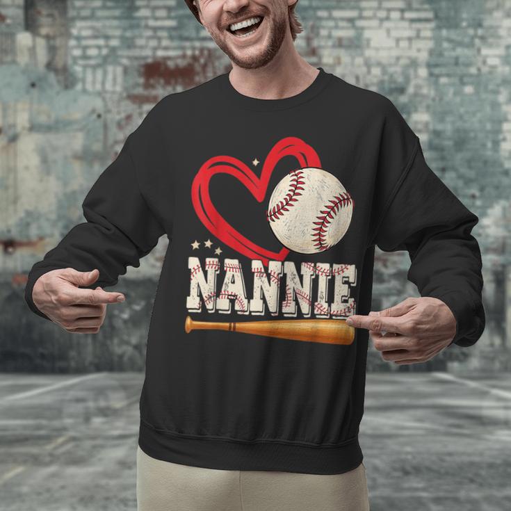 Baseball Nannie Baseball Heart Family Matching Unisex Sweatshirt
