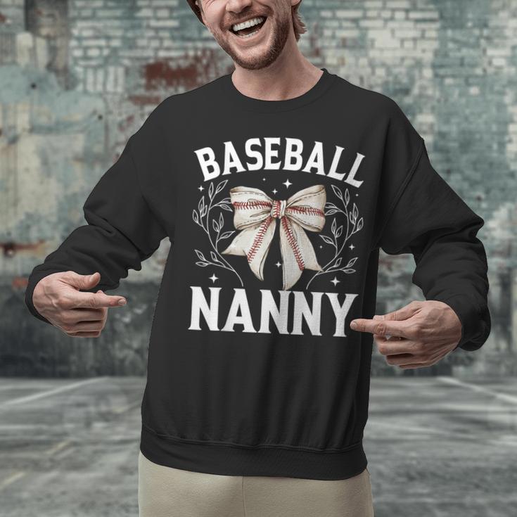 Baseball Nanny Baseball Coquette Bow Unisex Sweatshirt Baseball Nanny Baseball Coquette Bow Unisex Sweatshirt