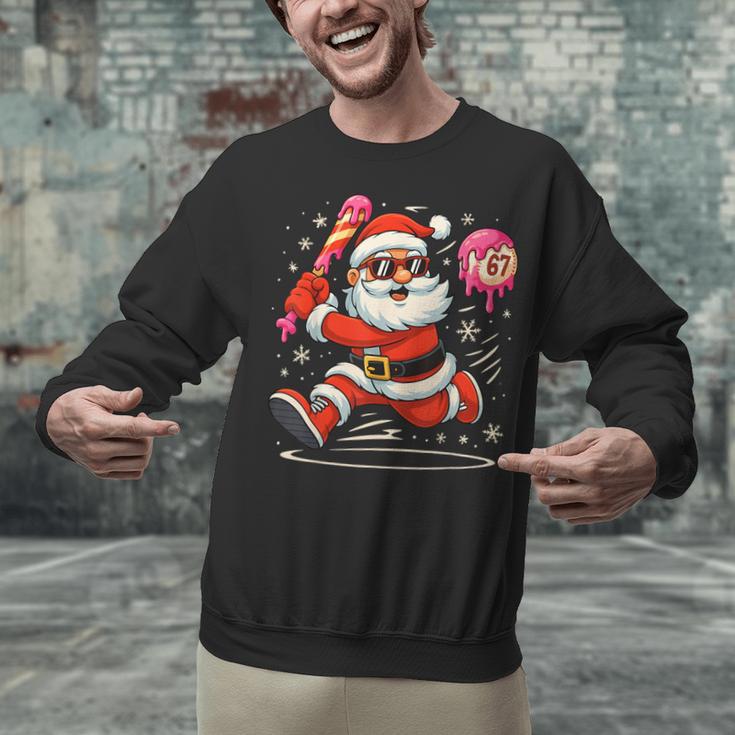 Baseball Santa 67 Baseball Christmas Pajamas Xmas Men Boy 67 Unisex Sweatshirt Baseball Santa 67 Baseball Christmas Pajamas Xmas Men Boy 67 Unisex Sweatshirt