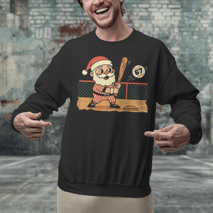 Baseball Santa 67 Christmas Xmas Boys Retro Unisex Sweatshirt Baseball Santa 67 Christmas Xmas Boys Retro Unisex Sweatshirt