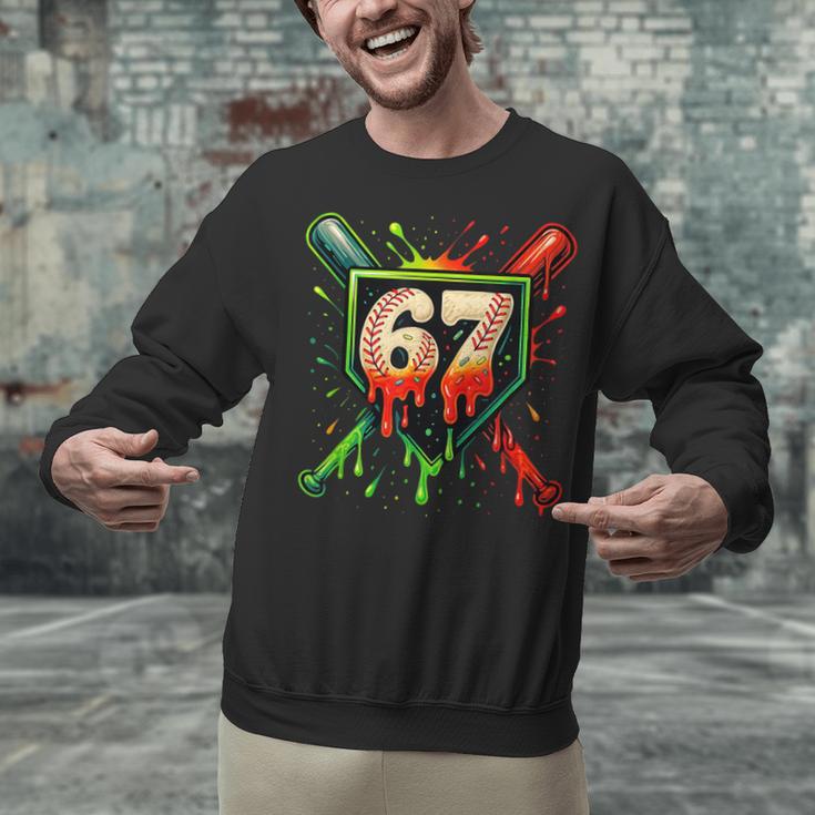 Baseball Six Seven 67 Meme Ice Cream Drip Xmas Men Women Unisex Sweatshirt