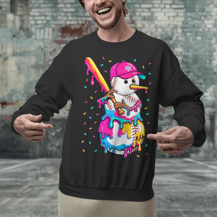 Baseball Snowman Drip Christmas Baseball Boys Men Kids Unisex Sweatshirt Baseball Snowman Drip Christmas Baseball Boys Men Kids Unisex Sweatshirt