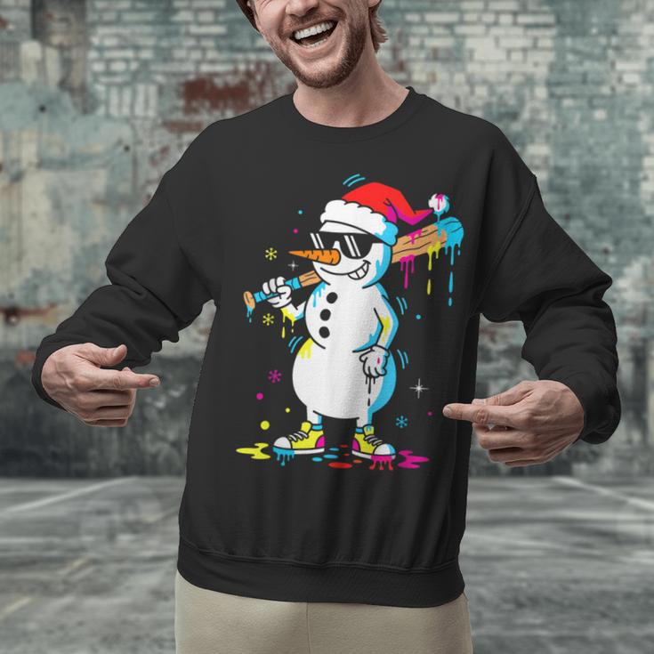 Baseball Snowman Drip Cool Christmas Men Boys Girls Unisex Sweatshirt Baseball Snowman Drip Cool Christmas Men Boys Girls Unisex Sweatshirt