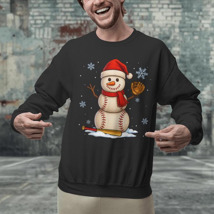 Baseball Snowman Merry Christmas Holiday Sports Xmas Pajamas Unisex Sweatshirt Baseball Snowman Merry Christmas Holiday Sports Xmas Pajamas Unisex Sweatshirt