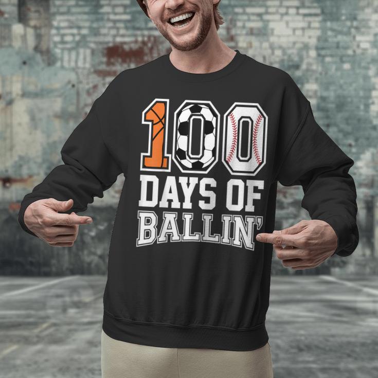 Baseball Soccer Basketball 100 Days Of School Unisex Sweatshirt Baseball Soccer Basketball 100 Days Of School Unisex Sweatshirt