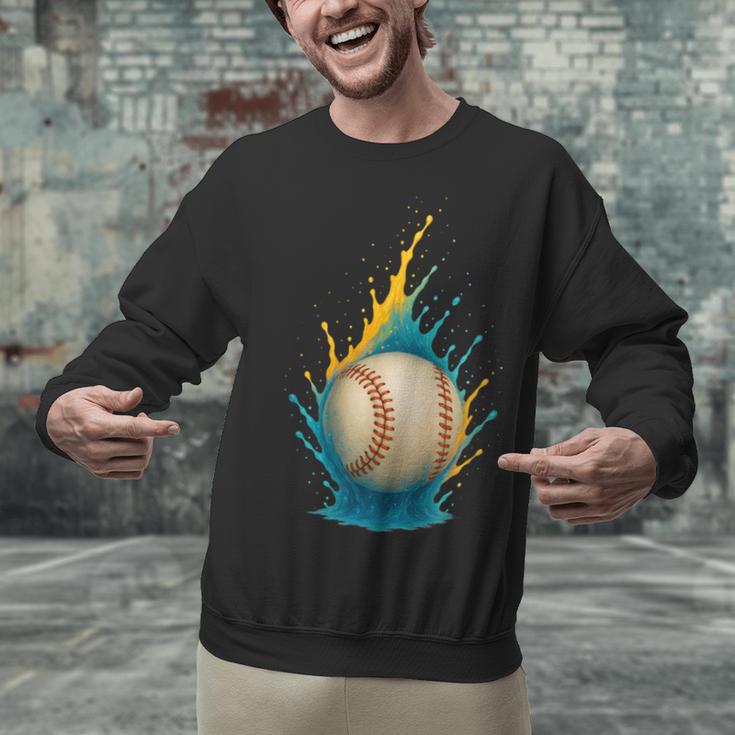 Baseball Splash Team Player For Kids Men Women Unisex Sweatshirt