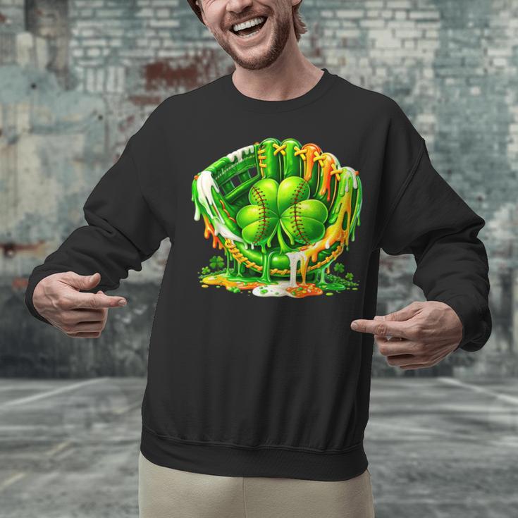 Baseball St Patricks Day Carnival Party Ice Cream Drip Boys Unisex Sweatshirt