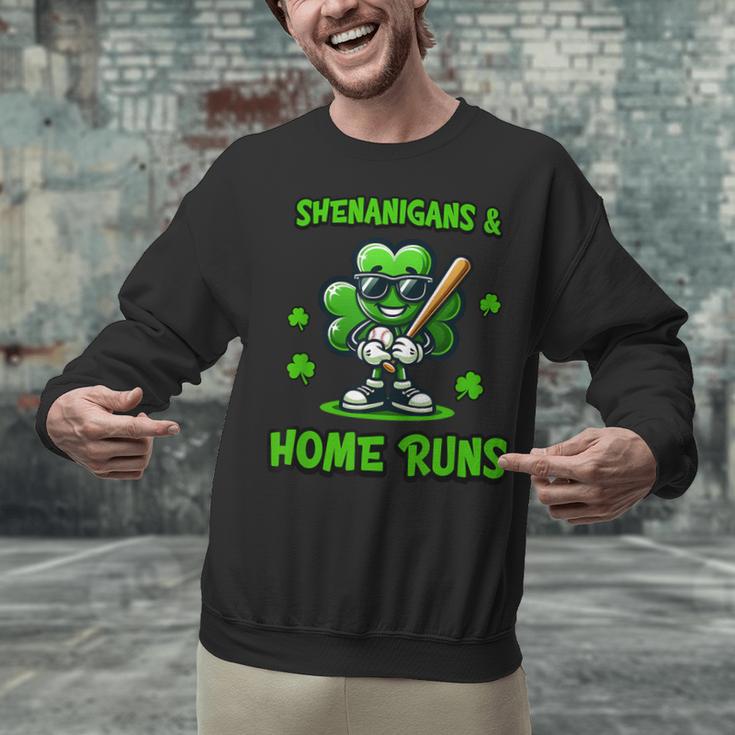Baseball St Patrick's Day Irish Shamrock Trendy Unisex Sweatshirt
