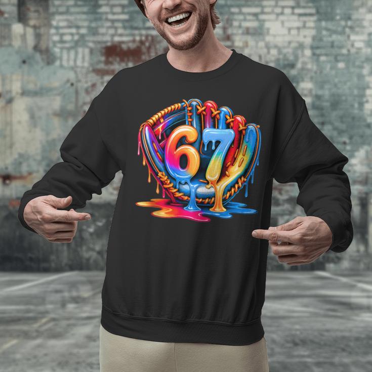 Baseball Stuff Six Seven 67 Ice Cream Drip 6 7 Baseball Kids Unisex Sweatshirt