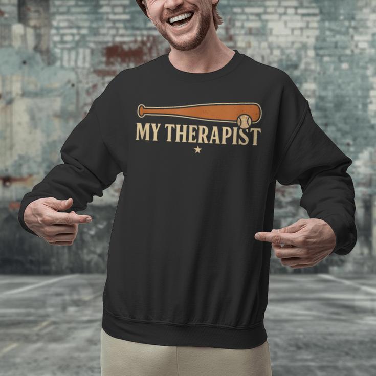 Baseball Tee My Therapist Bat Men Women Kids Unisex Sweatshirt Baseball Tee My Therapist Bat Men Women Kids Unisex Sweatshirt