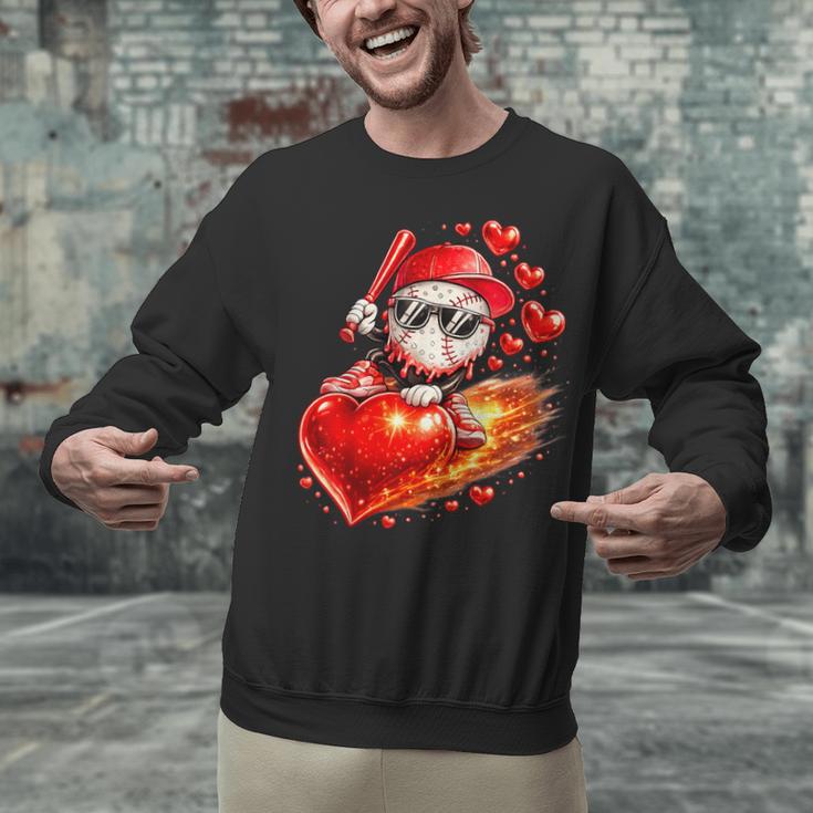 Baseball Valentine's Day Drip Ice Cream Team Unisex Sweatshirt Baseball Valentine's Day Drip Ice Cream Team Unisex Sweatshirt