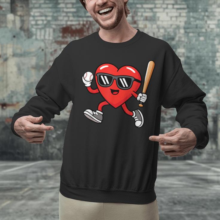 Baseball Valentines Day Heart Boys Sports Love Unisex Sweatshirt