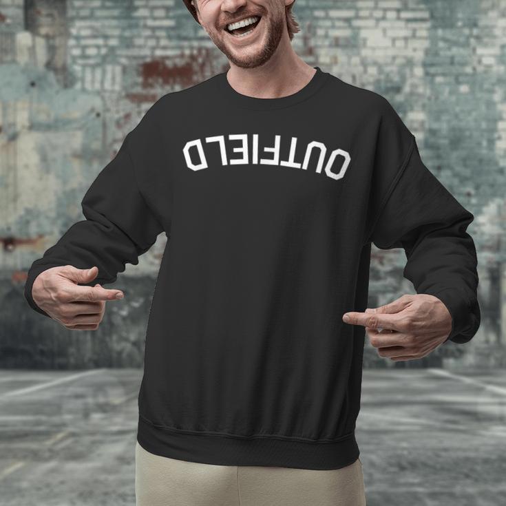 BaseballSoftball Upside Down Outfield Unisex Sweatshirt