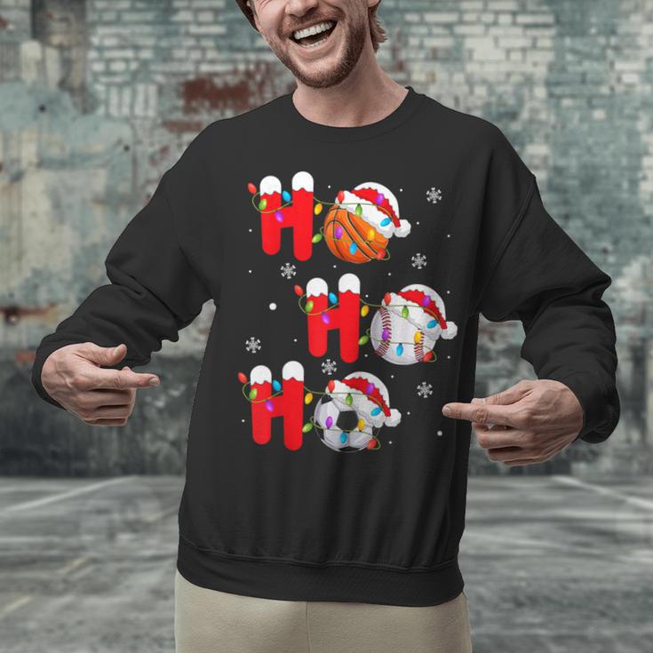 Basketball Baseball Soccer Christmas Ho Ho Ho Santa Xmas Unisex Sweatshirt Basketball Baseball Soccer Christmas Ho Ho Ho Santa Xmas Unisex Sweatshirt