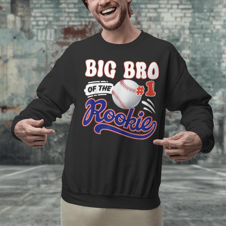 Big Bro Rookie Of Year 1st Birthday Baseball Theme Matching Unisex Sweatshirt Big Bro Rookie Of Year 1st Birthday Baseball Theme Matching Unisex Sweatshirt
