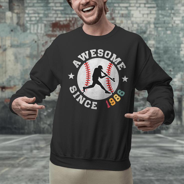 Birthday Baseball Lover 40 Years Old Awesome Since 1986 Unisex Sweatshirt Birthday Baseball Lover 40 Years Old Awesome Since 1986 Unisex Sweatshirt