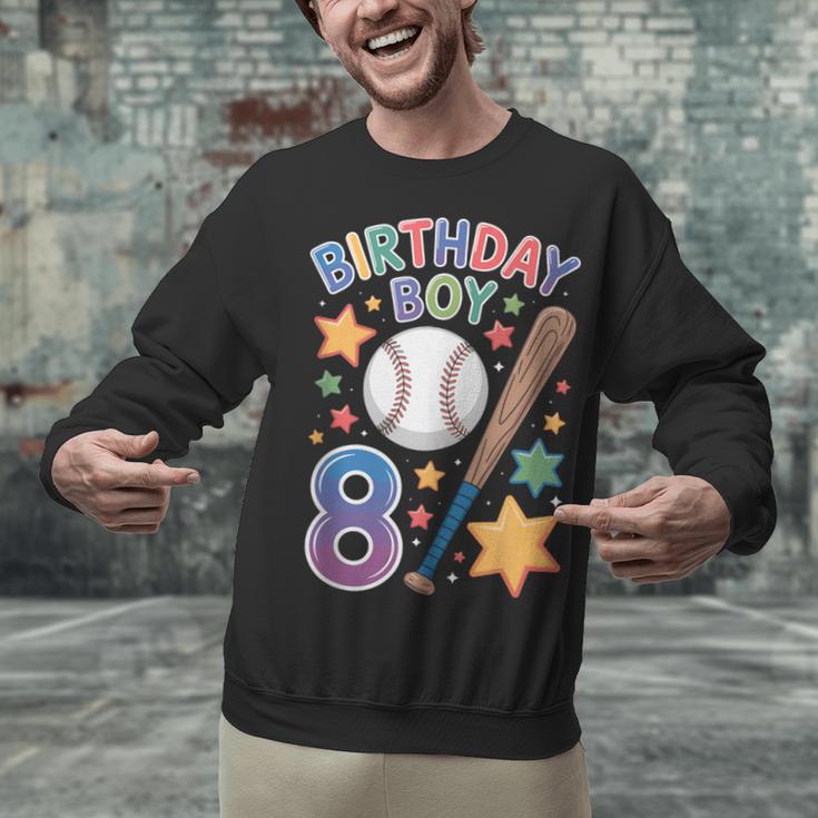 Birthday Boy 8th Birthday Baseball Unisex Sweatshirt Birthday Boy 8th Birthday Baseball Unisex Sweatshirt