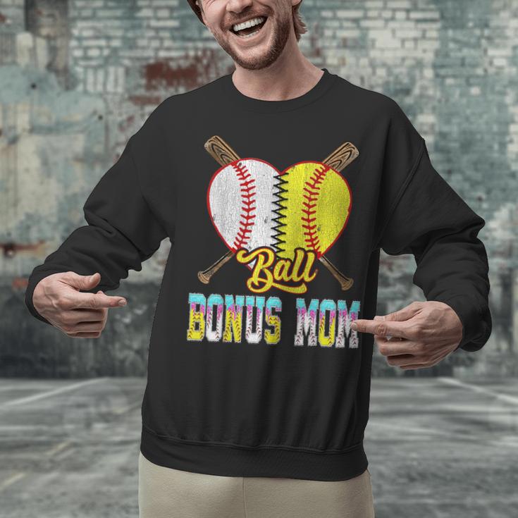 Bonus Mom Of Both Half Baseball Softball Ice Cream Drip Unisex Sweatshirt Bonus Mom Of Both Half Baseball Softball Ice Cream Drip Unisex Sweatshirt