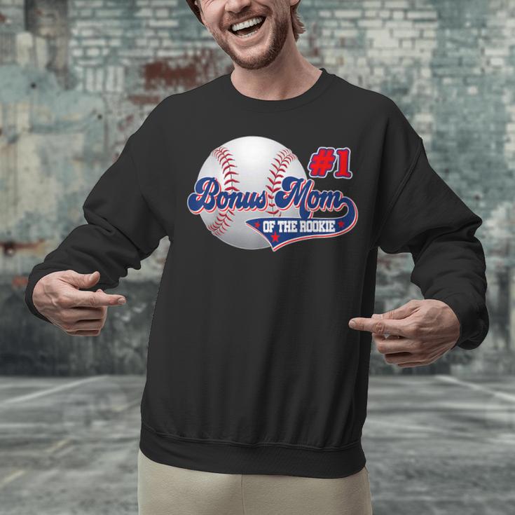 Bonus Mom Rookie Of Year 1st Birthday Baseball Theme Unisex Sweatshirt Bonus Mom Rookie Of Year 1st Birthday Baseball Theme Unisex Sweatshirt