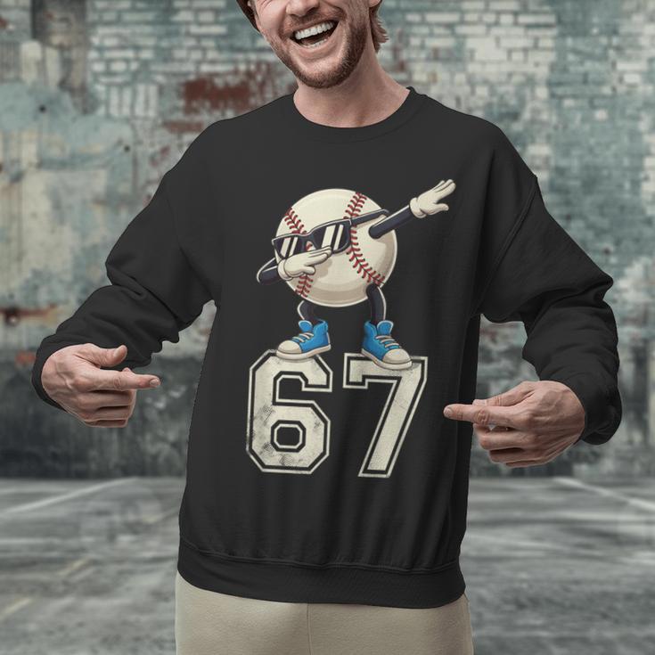Boys Kids 67 Six Seven Sunglasses Dabbing Baseball Lover Unisex Sweatshirt