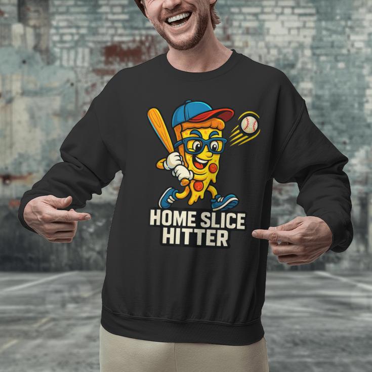 Boys Pizza Theme Baseball Home Hitter Unisex Sweatshirt Boys Pizza Theme Baseball Home Hitter Unisex Sweatshirt