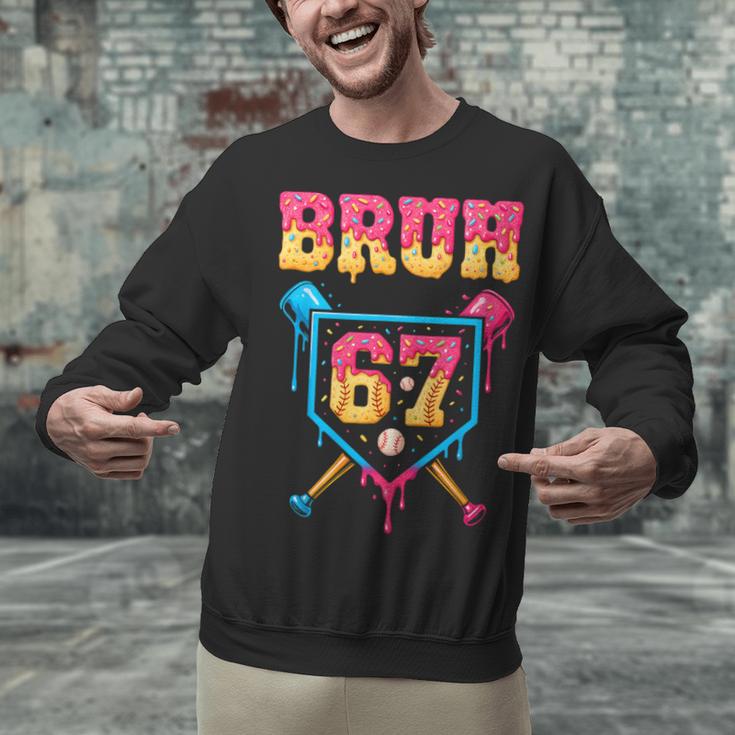 Bruh Baseball Ice Cream Drip Number 67 Player 67th Birthday Unisex Sweatshirt Bruh Baseball Ice Cream Drip Number 67 Player 67th Birthday Unisex Sweatshirt