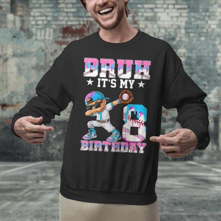 Bruh It's My 8th Birthday Baseball Ice Cream Drip 8 Year Old Unisex Sweatshirt Bruh It's My 8th Birthday Baseball Ice Cream Drip 8 Year Old Unisex Sweatshirt