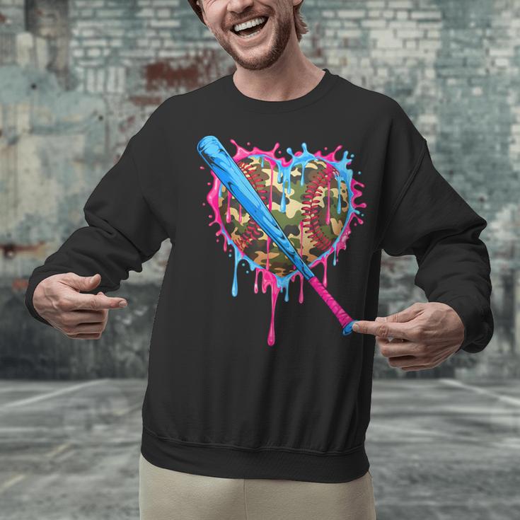 Camo Baseball Heart Drip Valentine Baseball Icecream Boys Unisex Sweatshirt Camo Baseball Heart Drip Valentine Baseball Icecream Boys Unisex Sweatshirt