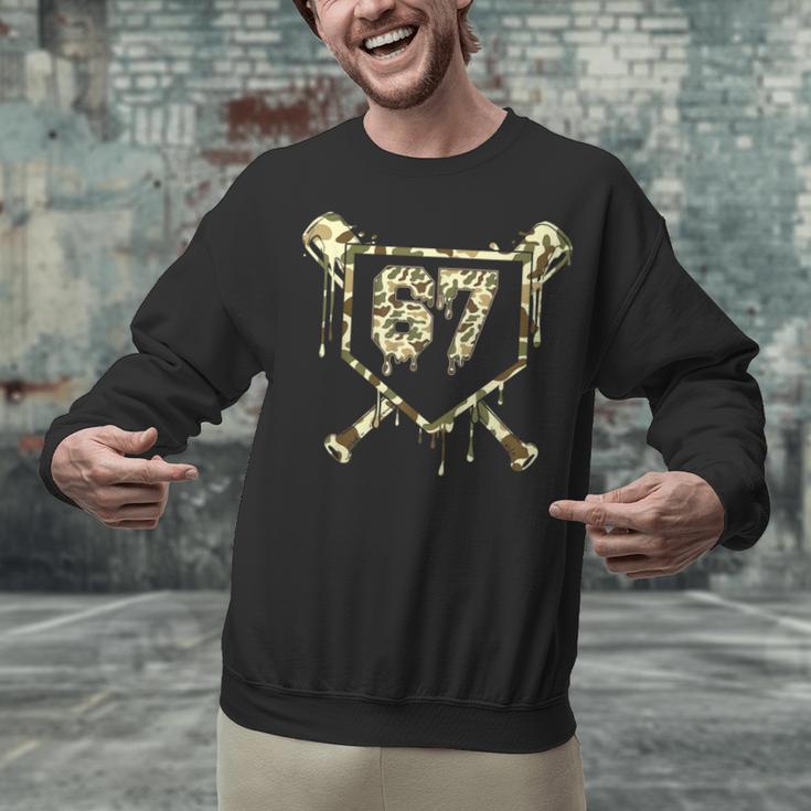 Camo Baseball Ice Cream Drip Number 67 Player 67th Birthday Unisex Sweatshirt Camo Baseball Ice Cream Drip Number 67 Player 67th Birthday Unisex Sweatshirt