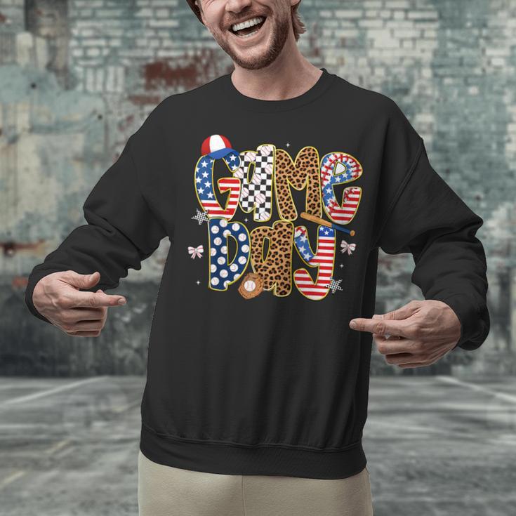 Checkered Leopard Game Day Baseball Men Women Kids Unisex Sweatshirt Checkered Leopard Game Day Baseball Men Women Kids Unisex Sweatshirt