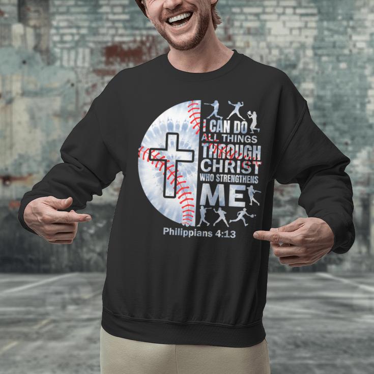 Christian Baseball Men Boy Player Team Religious Philippians Unisex Sweatshirt