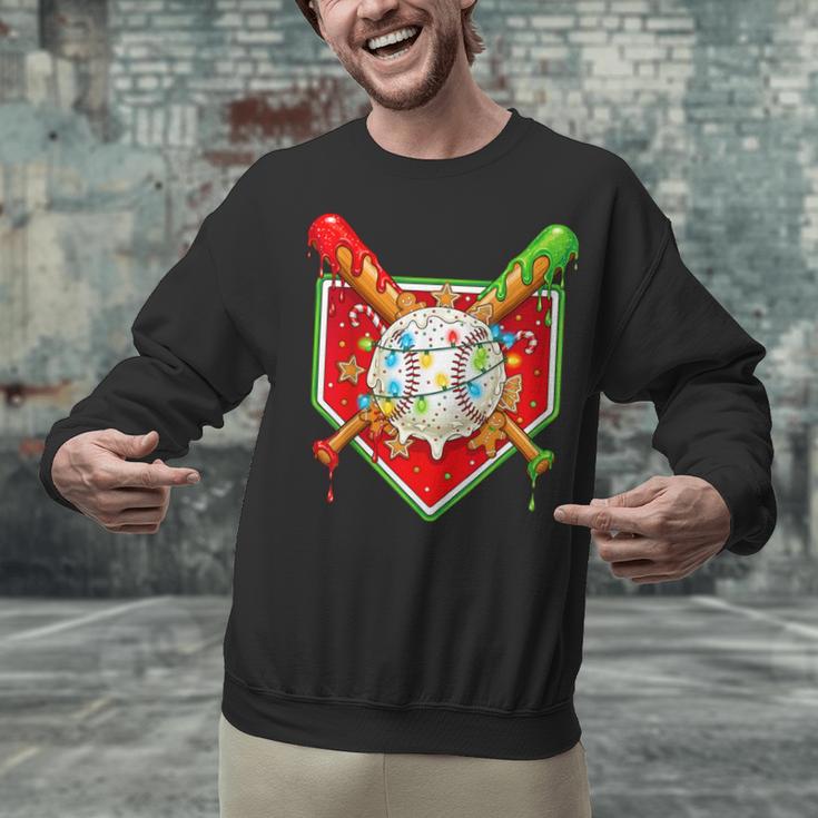 Christmas Baseball Ice Cream Drip Men Women Kids Unisex Sweatshirt