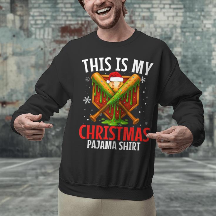 My Christmas Baseball Pajama Helmet Santa Xmas Men Boys Unisex Sweatshirt