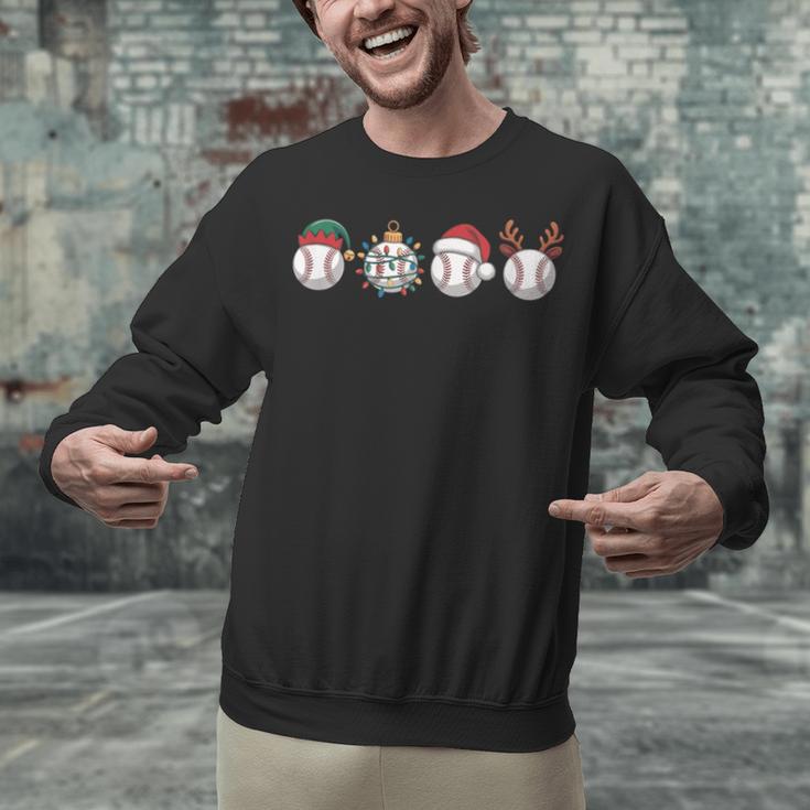 Christmas Baseball Player X-Mas Balls Unisex Sweatshirt