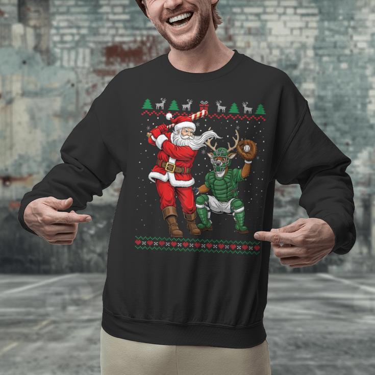 Christmas Santa Baseball Ugly Sweater Unisex Sweatshirt
