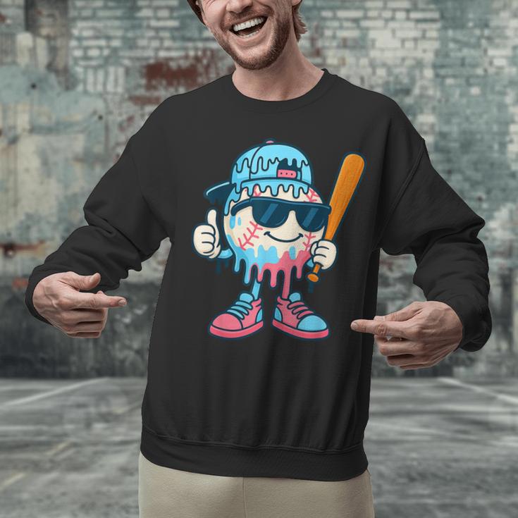 Cool Ice Cream Drip Baseball Drip For Boys Sports Kids Unisex Sweatshirt Cool Ice Cream Drip Baseball Drip For Boys Sports Kids Unisex Sweatshirt