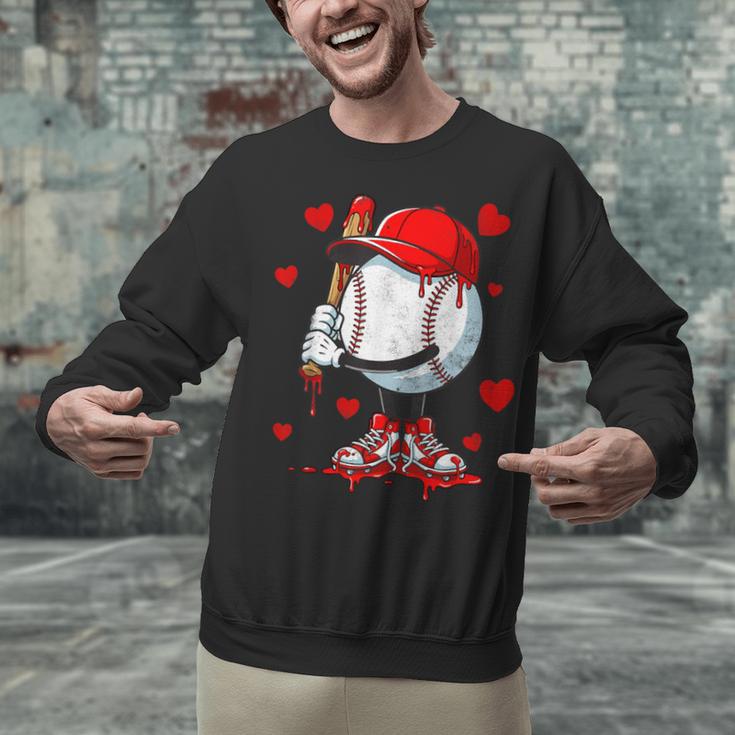Cute Dripping Baseball Lover Valentines Day Boys Kids Unisex Sweatshirt Cute Dripping Baseball Lover Valentines Day Boys Kids Unisex Sweatshirt