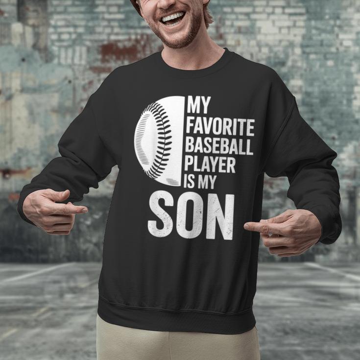 Cute Favorite Baseball Player Is My Son Women Men Unisex Sweatshirt