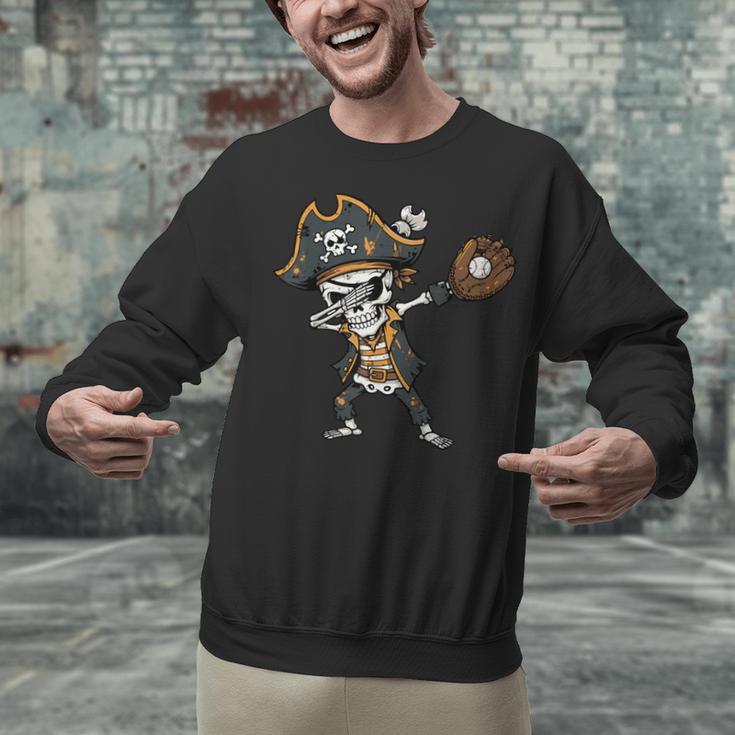 Dabbing Pirate Skeleton Baseball Dab Costume Boys Kids Men Unisex Sweatshirt Dabbing Pirate Skeleton Baseball Dab Costume Boys Kids Men Unisex Sweatshirt
