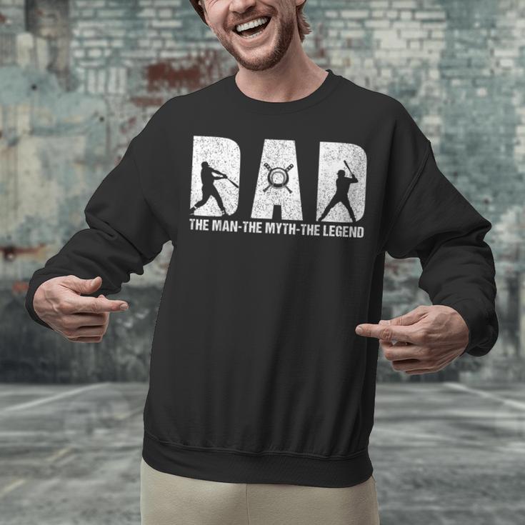Dad Baseball The Man The Myth The Legend Daddy Father's Day Unisex Sweatshirt Dad Baseball The Man The Myth The Legend Daddy Father's Day Unisex Sweatshirt