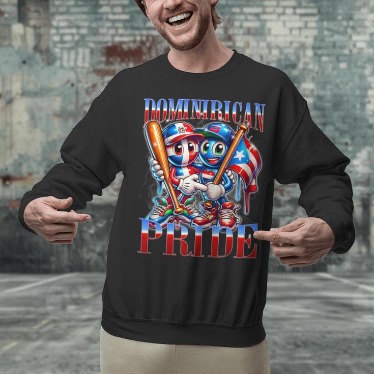 Dominican Puerto Rican Pride Baseball Flag Unity Unisex Sweatshirt