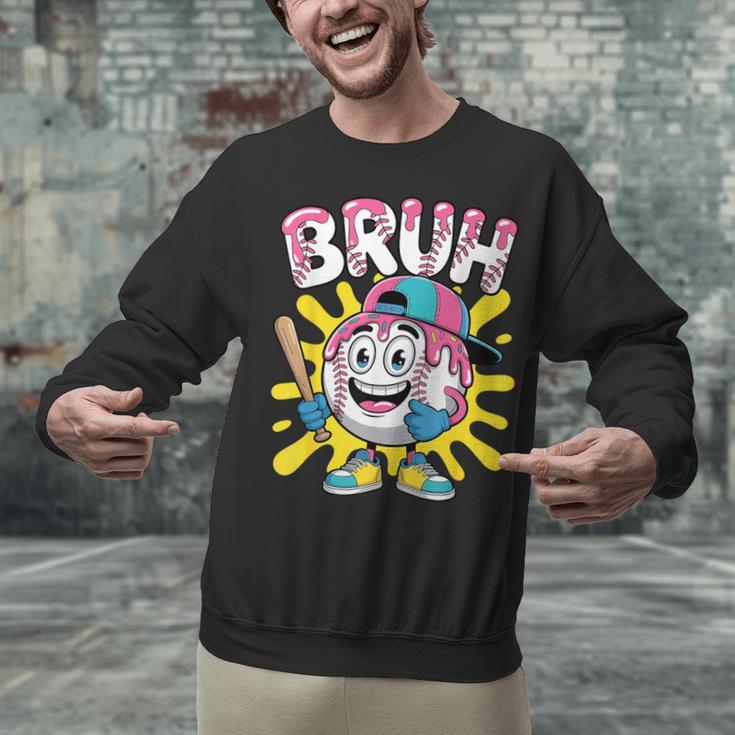 Drip Baseball Boy Youth Kid Ice Cream Dripping Baseball Bruh Unisex Sweatshirt Drip Baseball Boy Youth Kid Ice Cream Dripping Baseball Bruh Unisex Sweatshirt