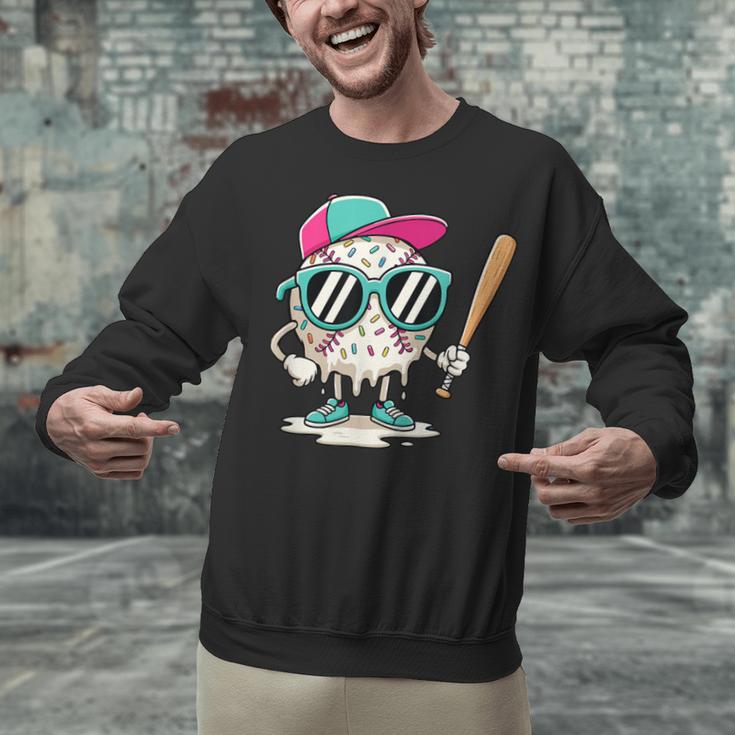 Dripping Baseball Baseball Lover Player Baseballer Unisex Sweatshirt