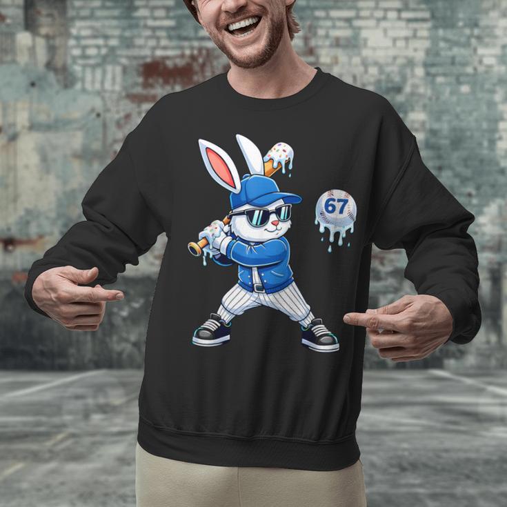 Dripping Drip Baseball Rabbit Bunny Easter Men Boy Kid Unisex Sweatshirt Dripping Drip Baseball Rabbit Bunny Easter Men Boy Kid Unisex Sweatshirt