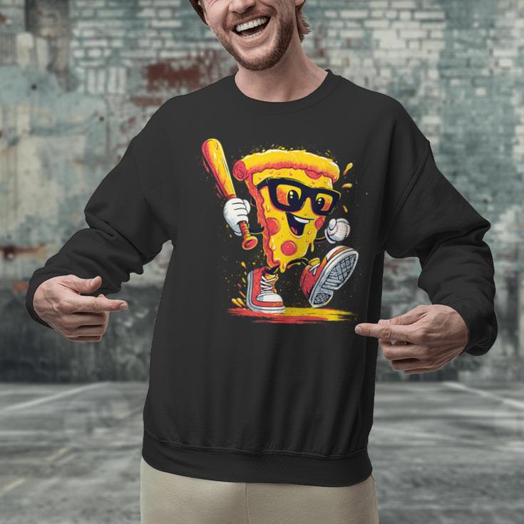 Drippy Pizza Baseball Slice Cartoon Sports Food Unisex Sweatshirt Drippy Pizza Baseball Slice Cartoon Sports Food Unisex Sweatshirt