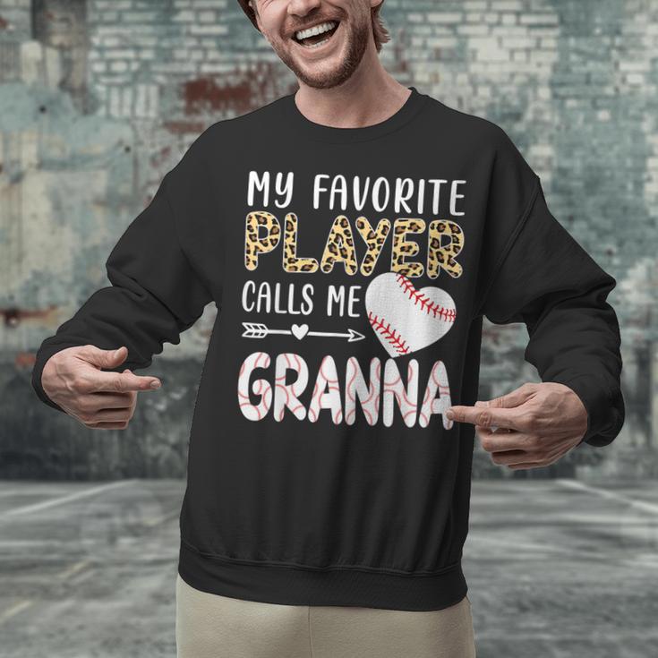 My Favorite Player Calls Me Granna Baseball Leopard Unisex Sweatshirt My Favorite Player Calls Me Granna Baseball Leopard Unisex Sweatshirt